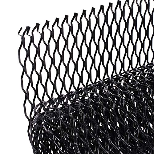 AggAuto شبكة مشبك السيارة العالمية 40"x13" - إدخال مشبك الألمنيوم للسيارات 8x25mm ثقب نورس، واحدة من أكثر الشبكات متعددة الوظائف 100x33cm باللون الأسود - Image 1