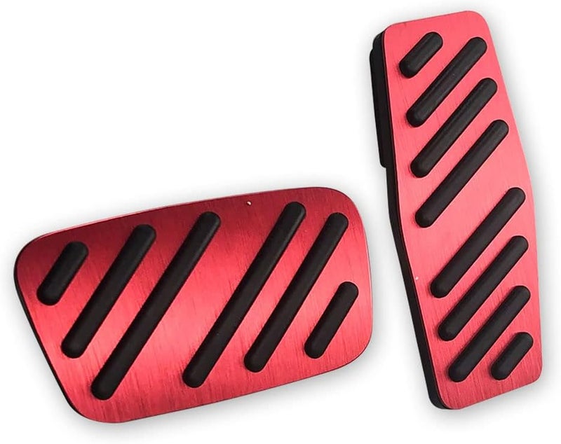 LEXLEY 2PCS Anti-Slip Aluminum Brake Gas Pedal Pads,Auto No Drilling Accelerator Pedal Covers for Chevrolet Chevy Blazer 2019 2020 2021 2022 2023 2024 2025 2026-RED - Image 1