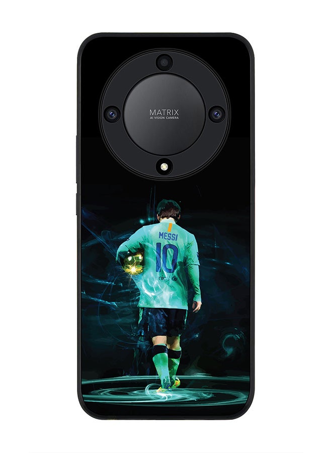 Stylizedd Rugged Black edge case for Honor X9a 5G Slim fit Soft Case Flexible Rubber Edges Anti Drop TPU Gel Thin Cover -  Golden Messi - Image 1