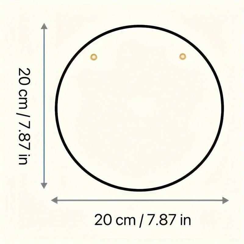 زينه رمضان جدارية دائرية بعبارة رمضان كريم بتصميم هلال وفوانيس للديكور المنزلي مقاس 20*20 سنتيمتر - زينه احتفال بشهر رمضان - Image 5
