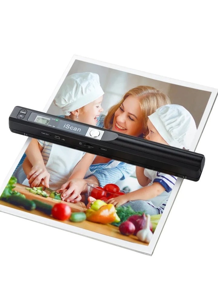 Portable Scanner, Handheld Scanner for Business, Photo Scanner for A4 Documents, Photo, Picture, Receipts, Books, JPG/PDF Format Selection, UP to 900 DPI, with 16G SD Car  - Image 1
