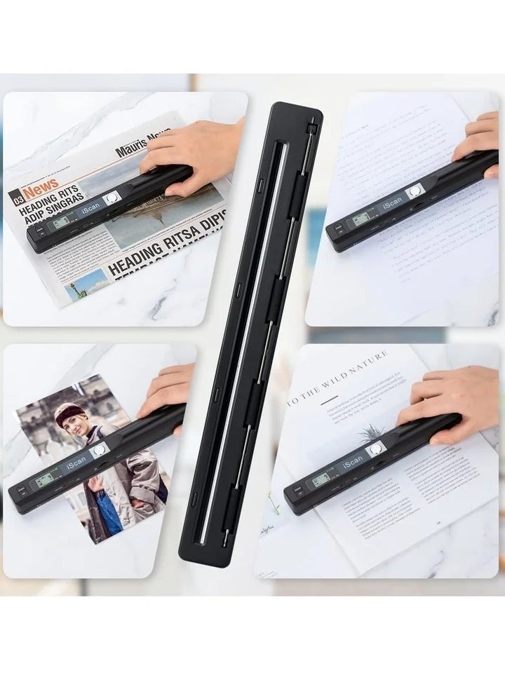 Portable Scanner, Handheld Scanner for Business, Photo Scanner for A4 Documents, Photo, Picture, Receipts, Books, JPG/PDF Format Selection, UP to 900 DPI, with 16G SD Car  - Image 2