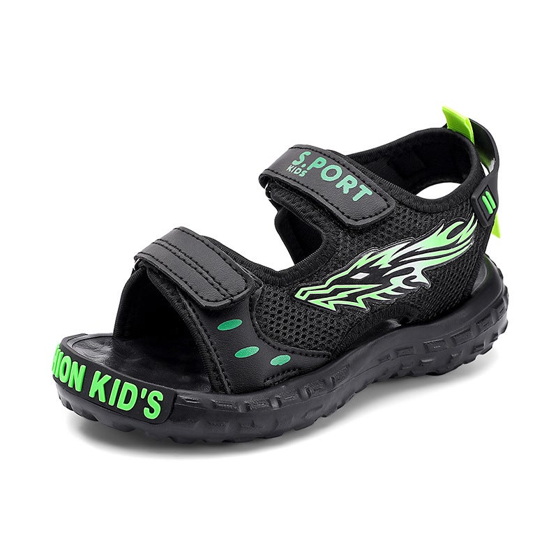 Boys Sandals Korean Style Summer Baby Children'S Soft Sole Anti-Slip Shoes Student Beach Shoes - Image 1