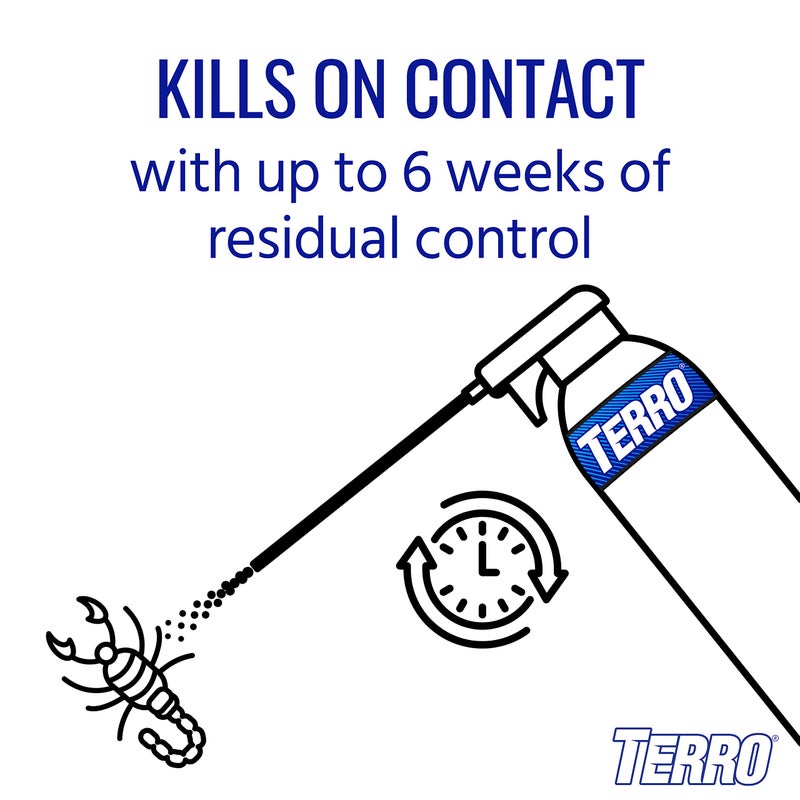 TERRO Scorpion Killer Spray - Kills Scorpions, Spiders, Ants, Roaches, and More - T2102-6 - Ready to Use Spray - 16 fl oz Aerosol - for Indoor and Outdoor Use - Image 3