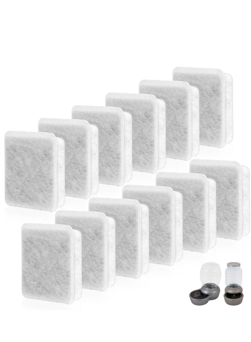 SYOSI Activated Carbon Filter for Cat Fountain Replacement, 12 Packs Pet Water Fountain Charcoal Multi-layer Filter, Doggie Safe Water Dispenser Filter Accessories for Pet Dog Cat Rabbit Drinking Fountain - Image 1