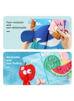 Generic Baby Cloth Book Toy 0-3 Years Old Baby Three-dimensional Animal Tail Tear Not To Rip Educational Early Teaching-Color:Farm Theme-6 Pages 12 Sides  - Image 4