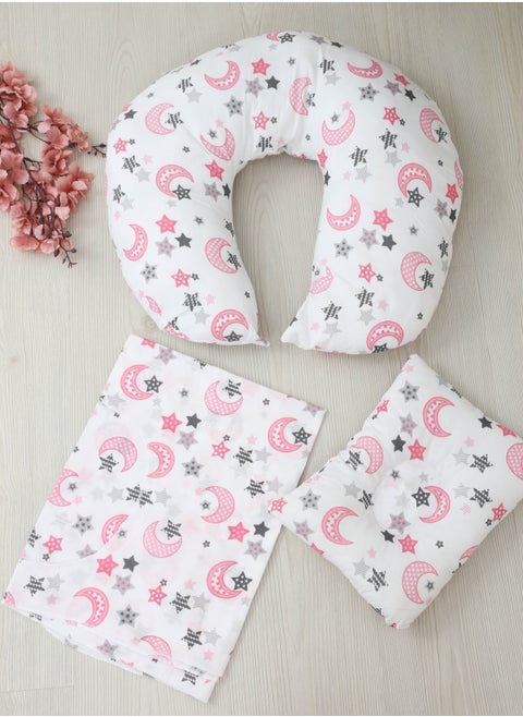 A Set Consisting of a Baby Pillow with a Cover and a Small Self-Made Baby Pillow