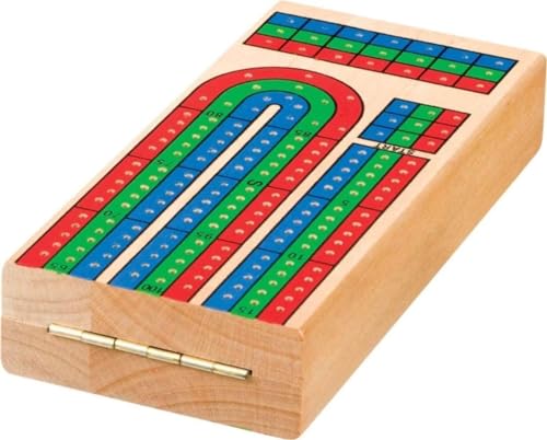 Toysmith 3-Track Cribbage Board - Handcrafted Folding Travel Game for 2-3 Players - Classic 3-Track Layout - Image 2