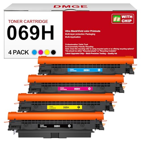 DMGE 069H Toner Cartridges Set Mf753cdw - High Yield Replacement for Canon 069 Toner Cartridge Set, Works for Canon Color ImageCLASS Mf753cdw MF751Cdw MF752Cdw LBP674Cdw MF752Cdw MF756Cx LBP673Cdw (4 Pack) - Image 1