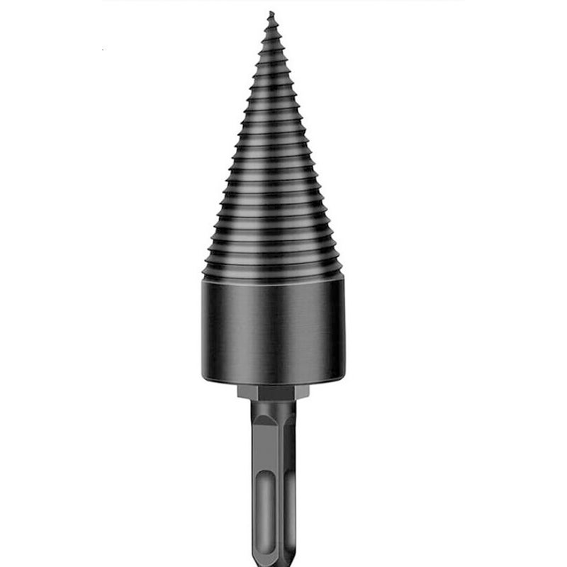 Wood Splitter Drill Bits 4Pcs Hex Shank/Round Handle Firewood Drill Bit Heavy Duty Drill Screw Cone Driver Electric Drill Bit - Image 1