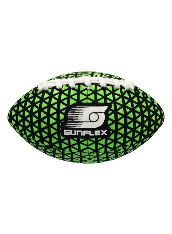 صنفليكس كرة القدم الأمريكية SUNFLEX نيوجريب مقاس صغير – أخضر نيون | كرة تدريب بقبضة ناعمة للأطفال للعب الخارجي - Image 1