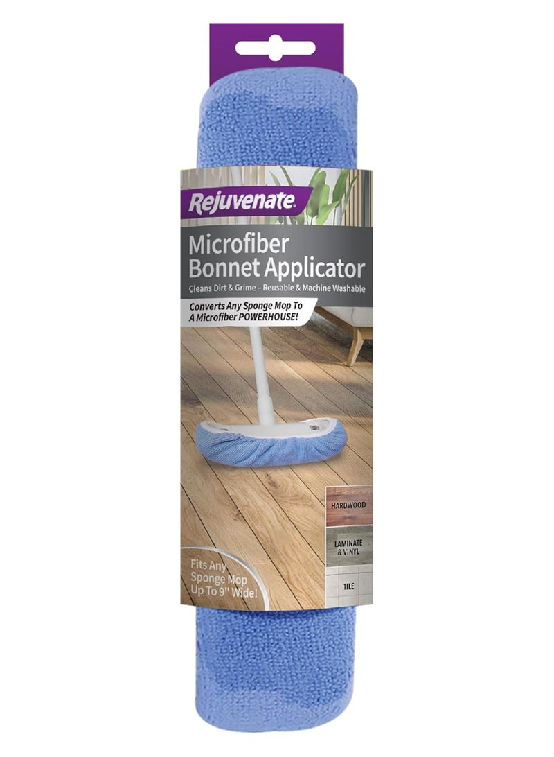 Rejuvenate Microfiber Bonnet Applicator, 1 Count, Converts Any Sponge Mop To A Reusable Microfiber Mop - Image 1