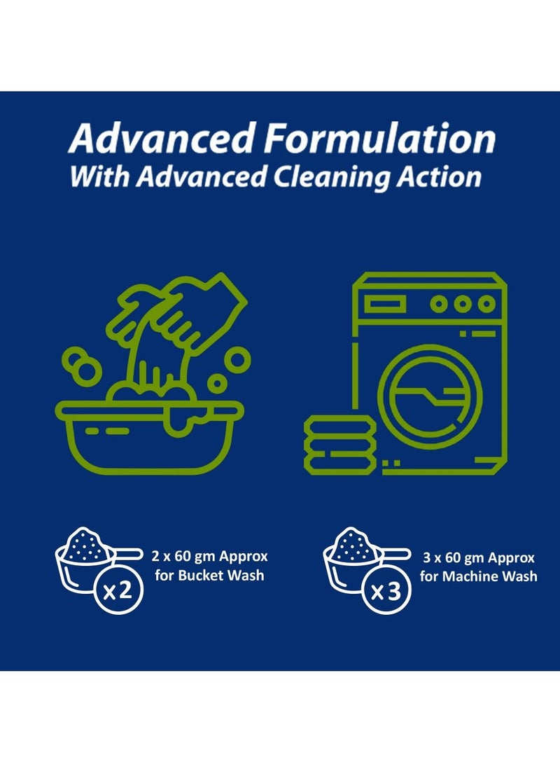 VCare Vcare Power Clean Laundry Detergent Powder| Washing Powder - Effortless Stain Removal - Removes Odour and Provides Ultra Whitening with a Refreshing Scent - 25Kg  - Image 4