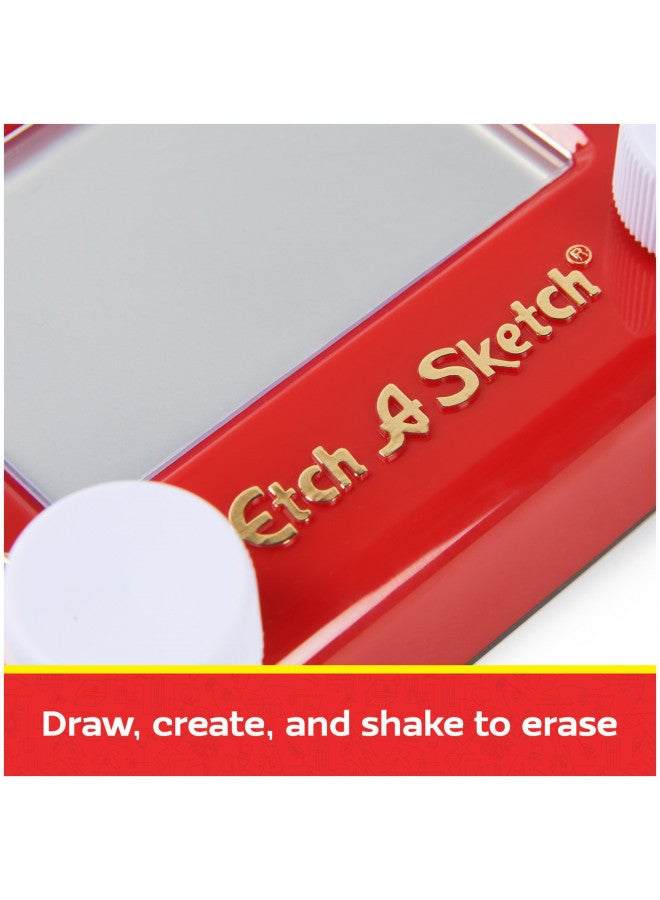 Etch A Sketch إيتش أ سكتش جيب، 76% بلاستيك معاد تدويره، شاشة سحرية أصلية، لعبة سفر للأطفال ذات تفكير مستدام، ألعاب رسم للأولاد والبنات من عمر 3 سنوات فما فوق - Image 4
