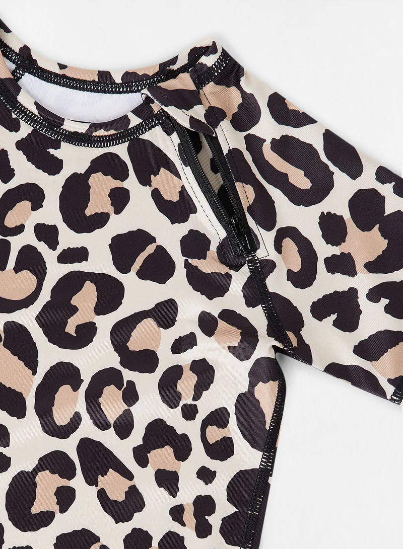 BEACH & BANDITS Kids Unisex Leopard Shark Swim Top