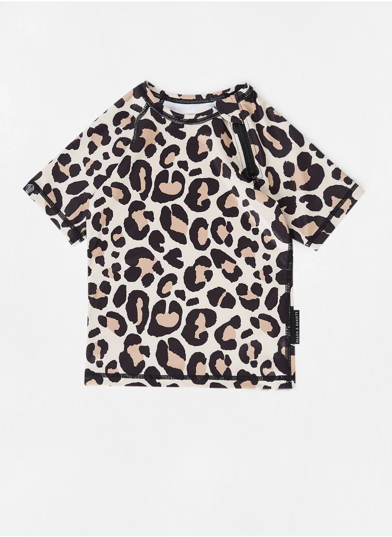 BEACH & BANDITS Kids Unisex Leopard Shark Swim Top