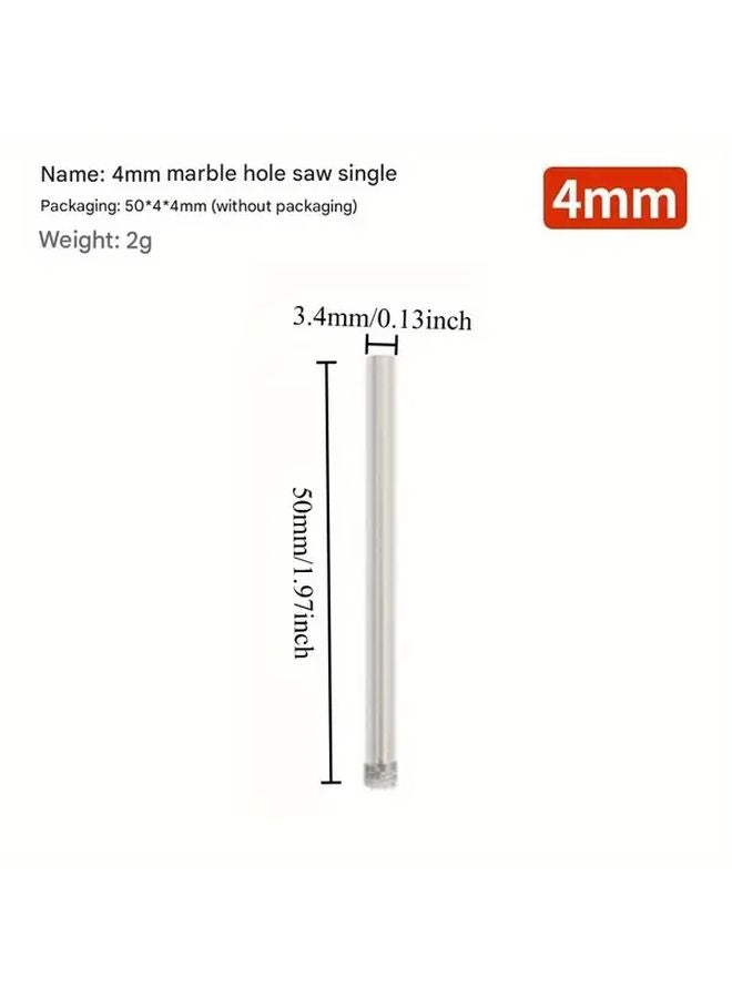 Single Marble Hole Saw 4mm Drill Bit For Ceramic Tile Glass - Image 1