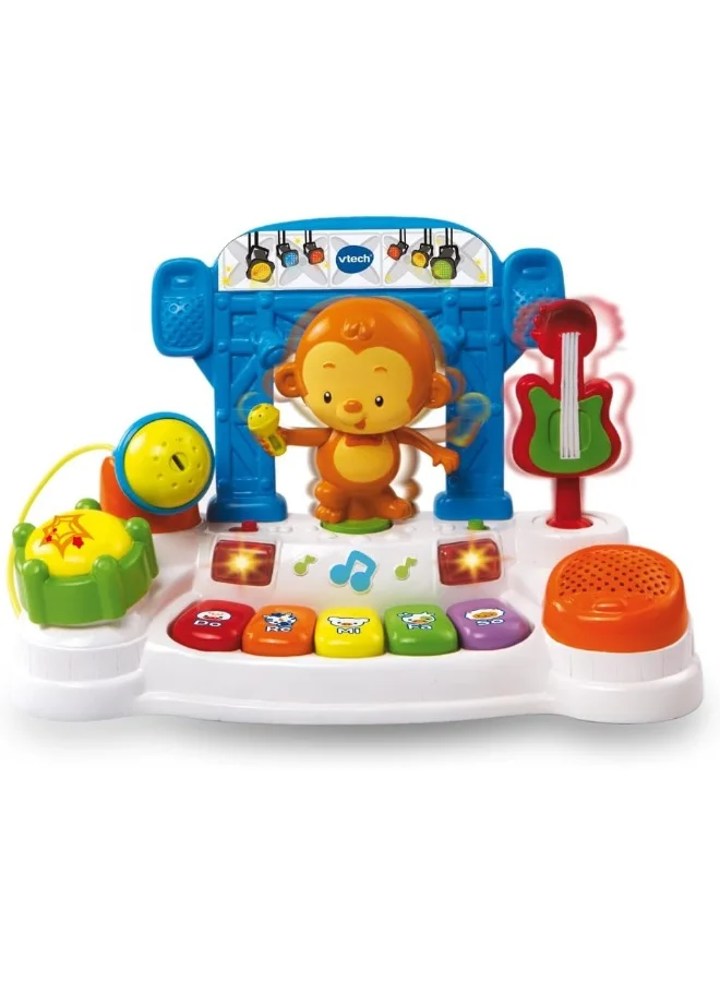 vtech Dancing Monkey Piano | Interactive Toy For Kids, Musical Keys To Learn About Colors & Animals | Mic And Lights For Visual Awareness | Language Skills - Multicolor 28x35x13.3cm