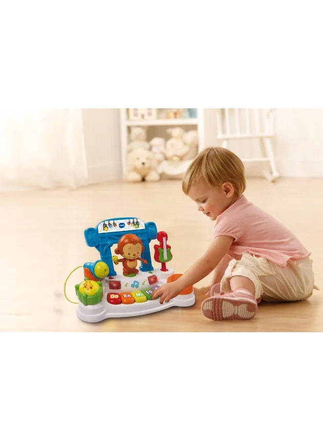 vtech Dancing Monkey Piano | Interactive Toy For Kids, Musical Keys To Learn About Colors & Animals | Mic And Lights For Visual Awareness | Language Skills - Multicolor 28x35x13.3cm