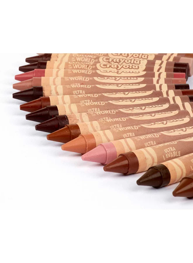 Crayola 24 Ct Large Ultra-Clean Washable Crayons  Colors Of The World