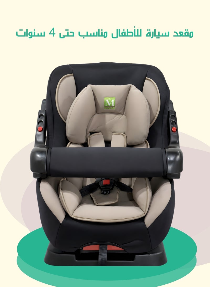 ماس كرسي السيارة مع حاجز امان للأطفال من الولادة الى 4 سنوات مصنوع من مواد عالية الجودة - Image 1
