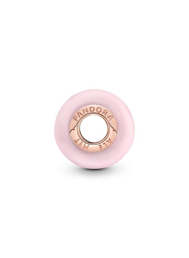 PANDORA Matte Pink Murano Glass Charm - Image 2