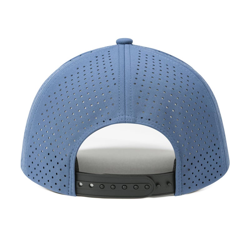 VOBOOM Men Quick Dry Baseball Cap Laser Cut Mesh Ball Curved Brim Snapback Hat (Blue) - Image 4