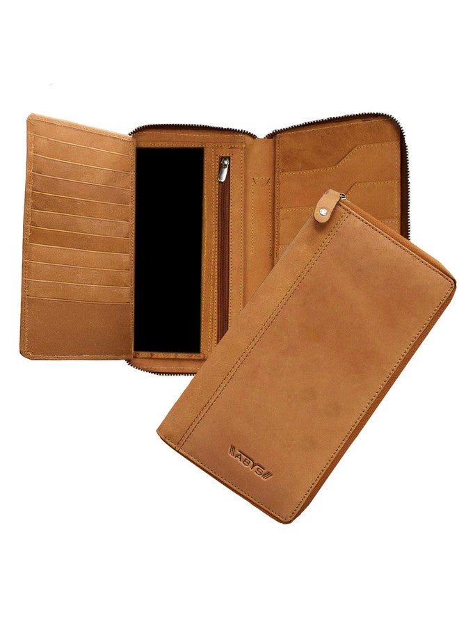 ABYS حامل جواز سفر جلد ABYS هانتر محمي بتقنية RFID للرجال والنساء | حامل بطاقات | حقيبة جواز سفر | محفظة سفر عائلية - Image 1