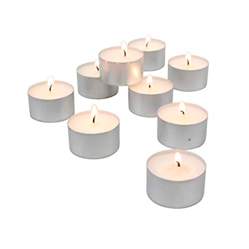 Stonebriar Unscented Long Burning White Tealight Candles, Bulk Pack, 6-7 Hour Burn Time, Smokeless Tealights for Parties, Weddings, Home, 50 Count - Image 3