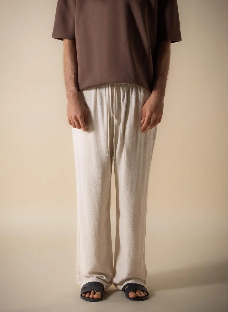 SHAPES RELAXED FIT LINEN BLEND TROUSERS