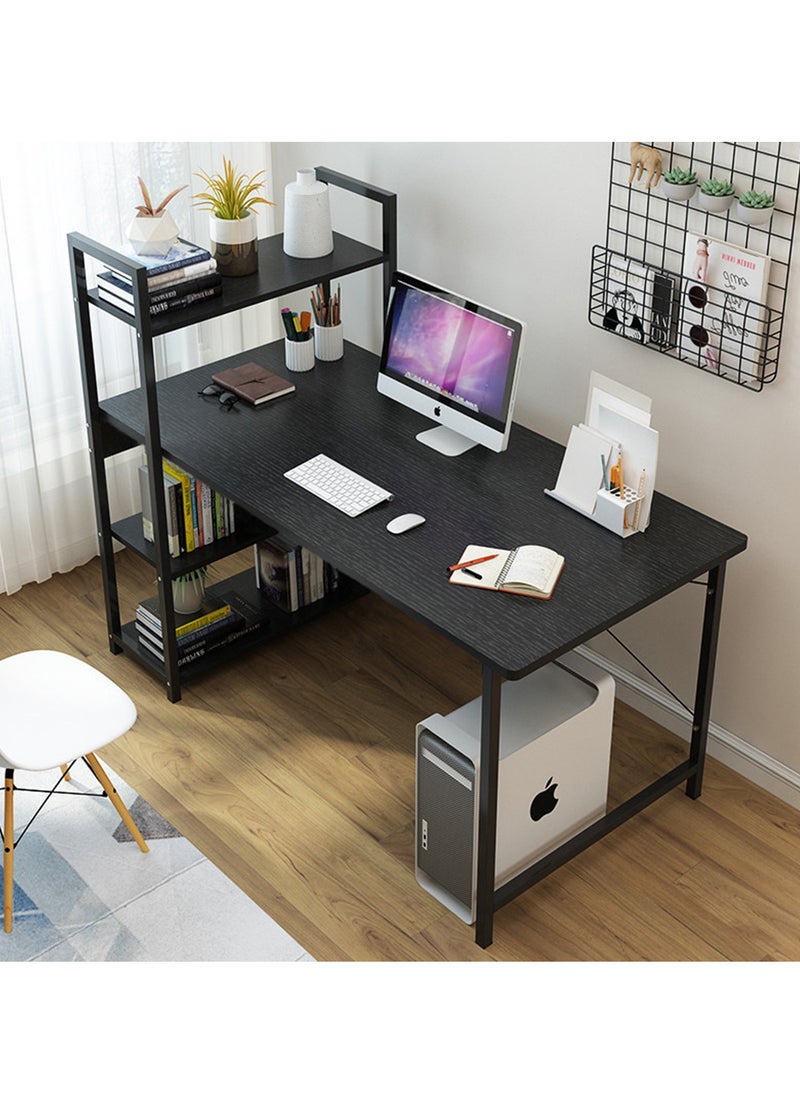 110*60cm Computer Desk with 4 Tier Shelves for Home Office Writing Study Table with Bookshelf Multipurpose Industrial Wood Desk Workstation with Metal Frame for PC Laptop - pzsku/ZE91172883360A1B553E9Z/45/_/1719565896/8d380d54-5c44-4188-9bcb-919735c1ef1f