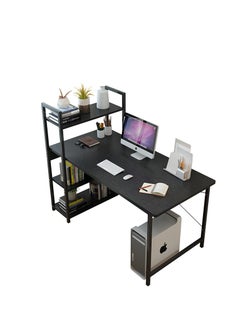 110*60cm Computer Desk with 4 Tier Shelves for Home Office Writing Study Table with Bookshelf Multipurpose Industrial Wood Desk Workstation with Metal Frame for PC Laptop - pzsku/ZE91172883360A1B553E9Z/45/_/1719565897/d04ca504-b965-4322-a6b7-c32d3d0a2082