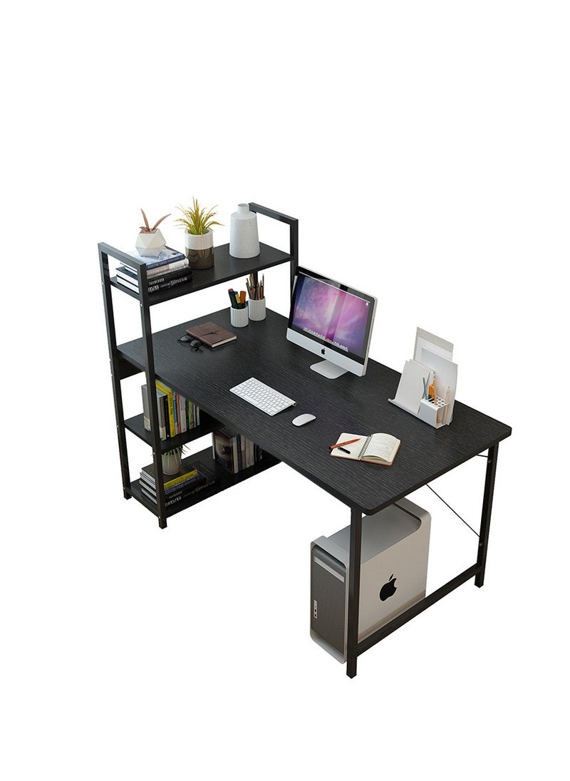 110*60cm Computer Desk with 4 Tier Shelves for Home Office Writing Study Table with Bookshelf Multipurpose Industrial Wood Desk Workstation with Metal Frame for PC Laptop - pzsku/ZE91172883360A1B553E9Z/45/_/1719565897/d04ca504-b965-4322-a6b7-c32d3d0a2082