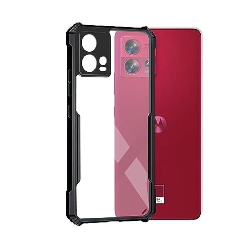 Plus Polycarbonate 360 Degree Protection Black Border Back Cover for Motorola Moto Edge 30 Fusion - Image 2