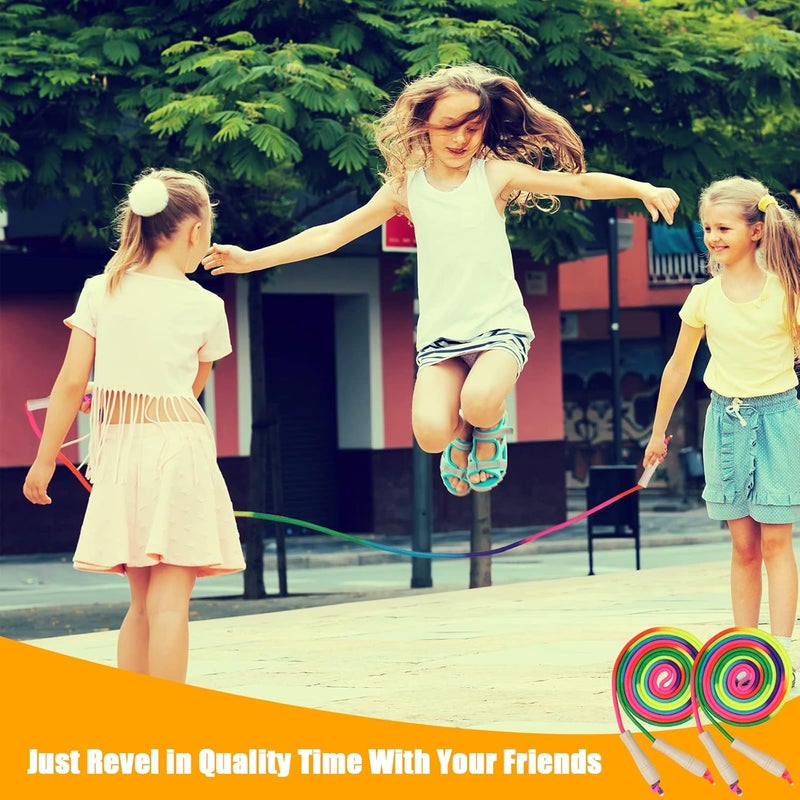 Coolrunner 16 FT Long Jump Rope(2 PACK), Double Dutch Jump Ropes, Soft Beaded Skipping for Kids Adults, Plastic Segmented Long Enough for 4-5 Jumpers - Image 5