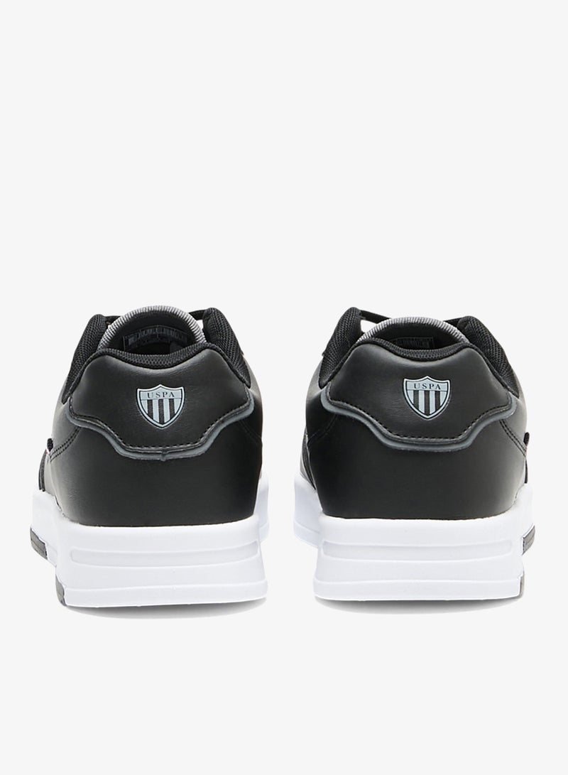 يو اس بولو اسن سنيكرز رجالي أسود بنعل أبيض خفيف ومريح - Image 4