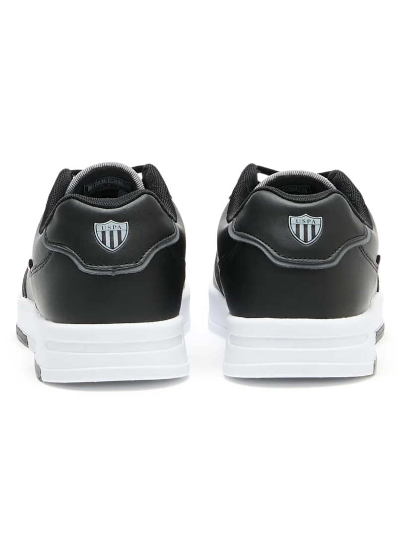 U.S. Polo Assn. Men's Black Low-Top Sneakers - Lightweight With White Sole , Comfortable Casual Shoes