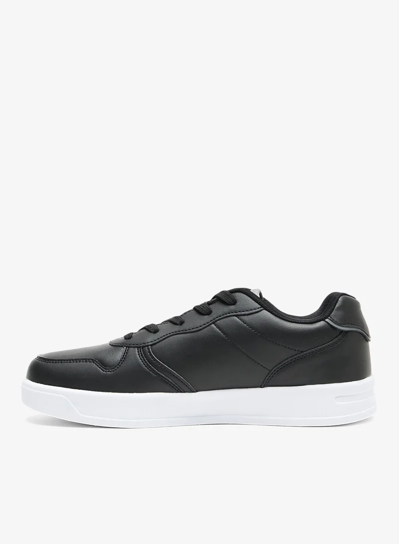 U.S. Polo Assn. Black Men's Black Low-Top Sneakers - Lightweight Shoes With White Sole , Comfortable Casual Shoes for Men | Best Price UAE