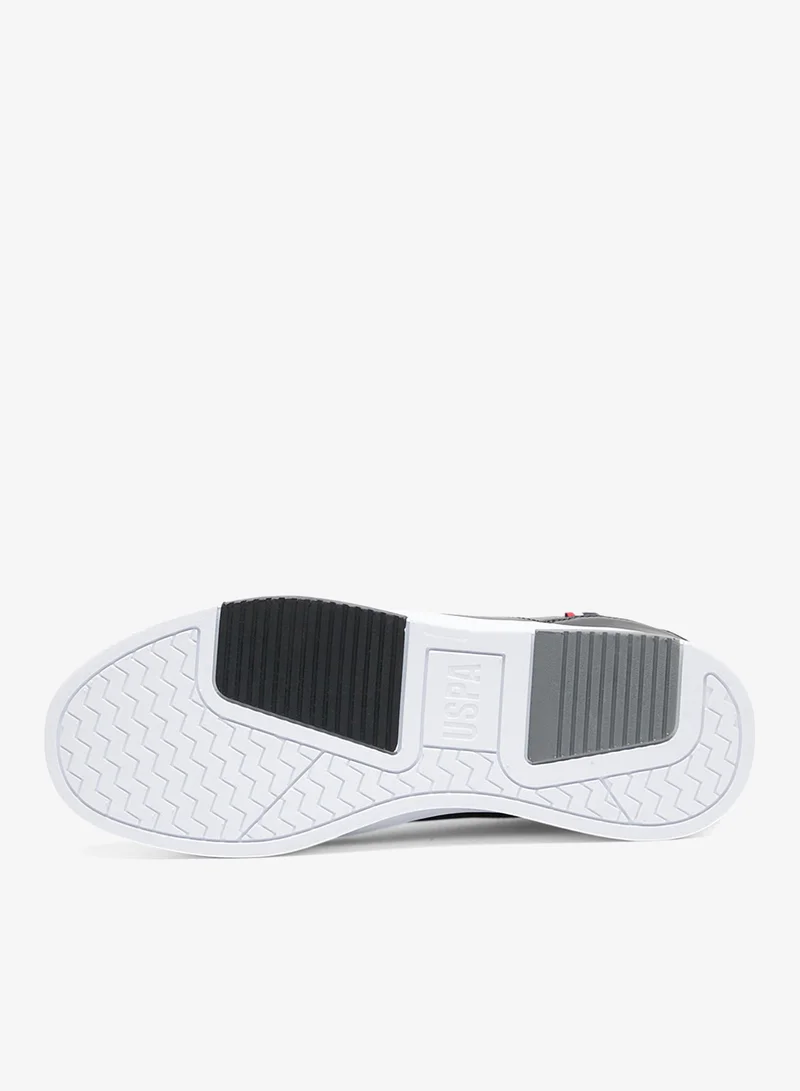 U.S. Polo Assn. Black Men's Black Low-Top Sneakers - Lightweight Shoes With White Sole , Comfortable Casual Shoes for Men | Best Price UAE