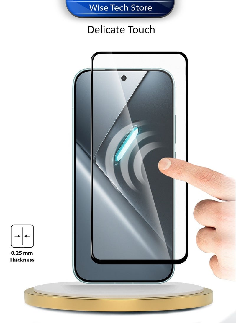 دبليو تيك [عبوة 2] واقي شاشة زجاج مقوى كامل الغراء والتغطية لهاتف Xiaomi Poco X8 Pro Max 5G 2026 سلسلة E2E الممتازة (MSGECN) - شفاف/أسود - Image 3