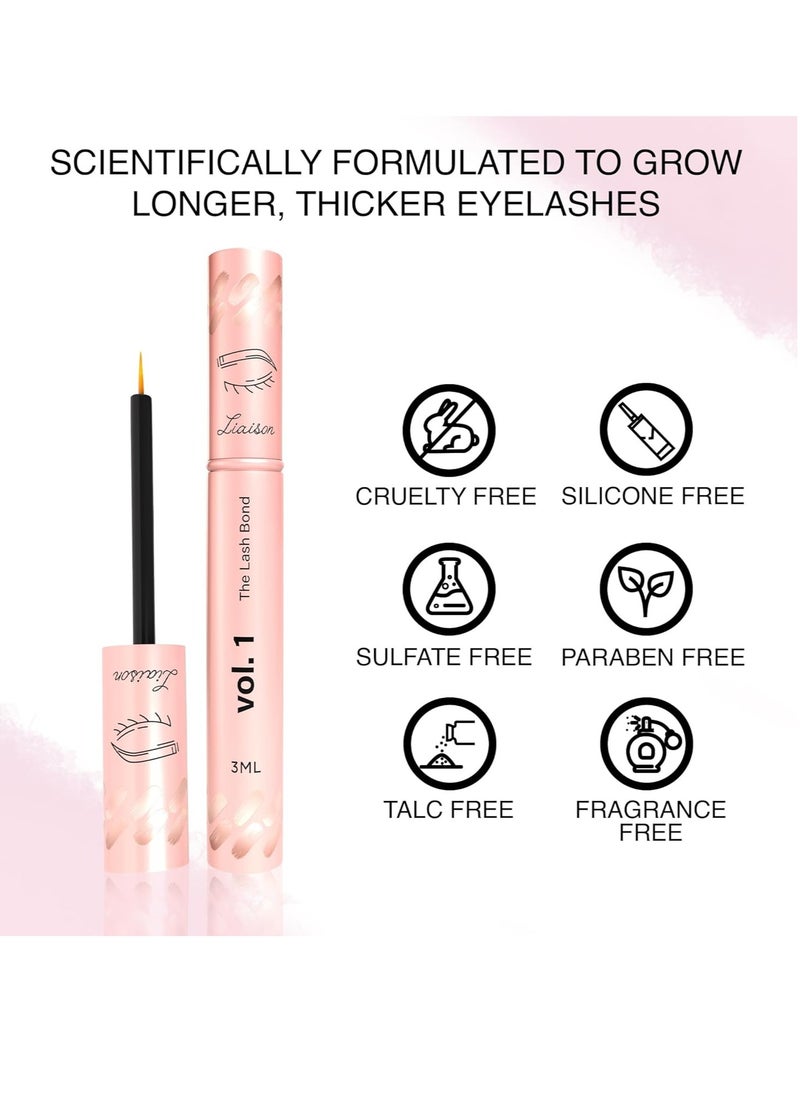 Liaison - Eyelash Growth Serum (3ml) Premium Eyelash Boosting Serum for Thickness, Stronger, Healthier Lashes - Enhancer - Suero para Pestañas Crecimiento - 2 Month Supply - Image 1