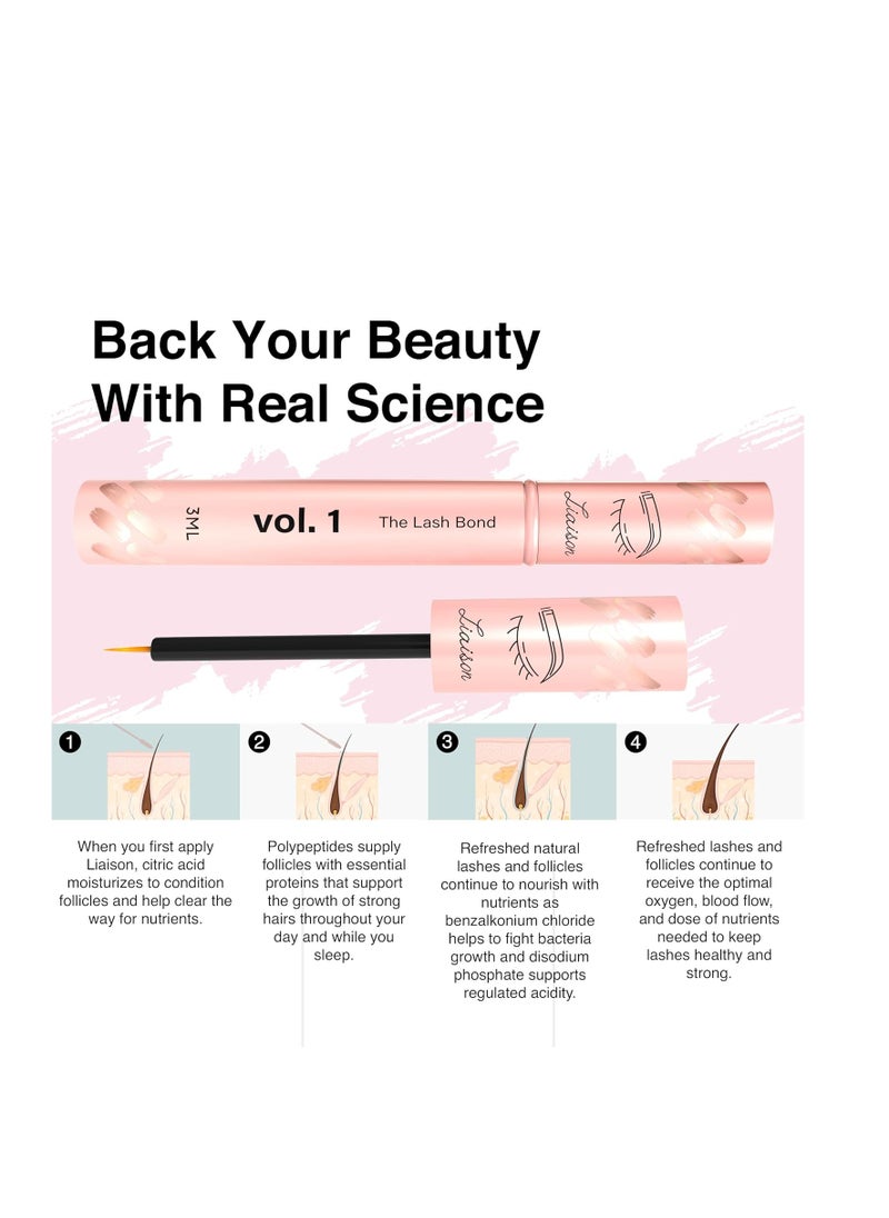 Liaison - Eyelash Growth Serum (3ml) Premium Eyelash Boosting Serum for Thickness, Stronger, Healthier Lashes - Enhancer - Suero para Pestañas Crecimiento - 2 Month Supply - Image 1