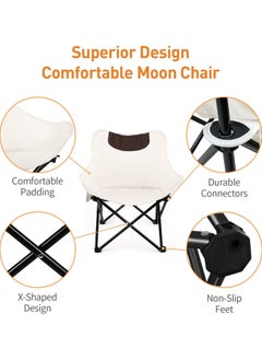 Camping Chairs Folding Moon Chair Portable Lightweight Camping Chair With Side Pocket Foldable Backpacking Chair Ultra Durable For Outdoor Hiking Beach Travel With Carrying Bag - pzsku/ZE911A811E219517FC4FFZ/45/_/1726719617/9f638390-5dc5-47d3-9009-d384146e3375