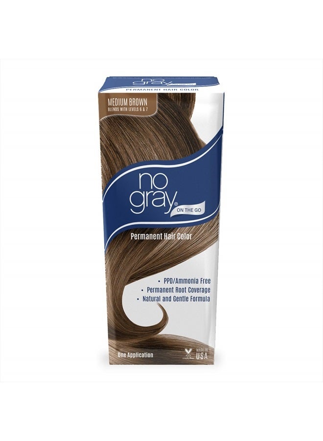 No Gray Permanent Root Touch up in Medium Brown (PPD and Ammonia Free) - Image 1