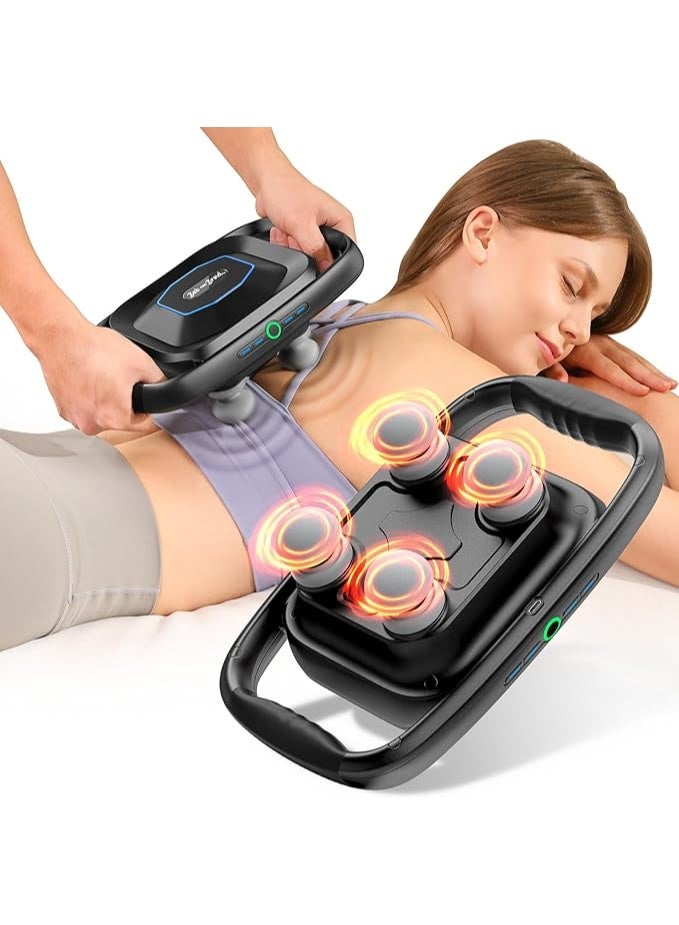 4-Head Deep Tissue Massage Gun – Electric Percussion Massager with 4 Intensity Levels & Replaceable Heads – Ideal for Back, Neck, Shoulder & Muscle Relief - Image 1