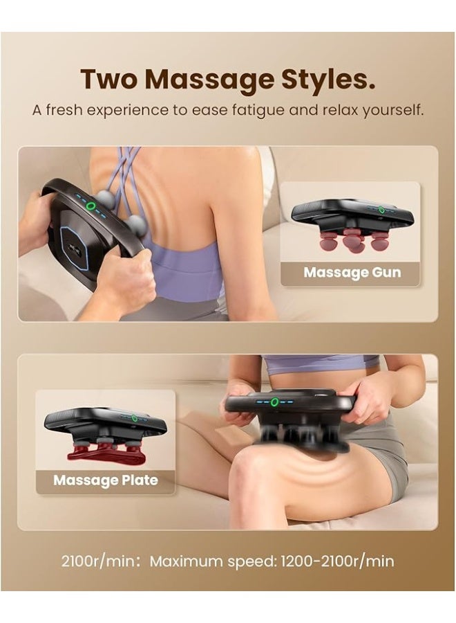 4-Head Deep Tissue Massage Gun – Electric Percussion Massager with 4 Intensity Levels & Replaceable Heads – Ideal for Back, Neck, Shoulder & Muscle Relief - Image 3