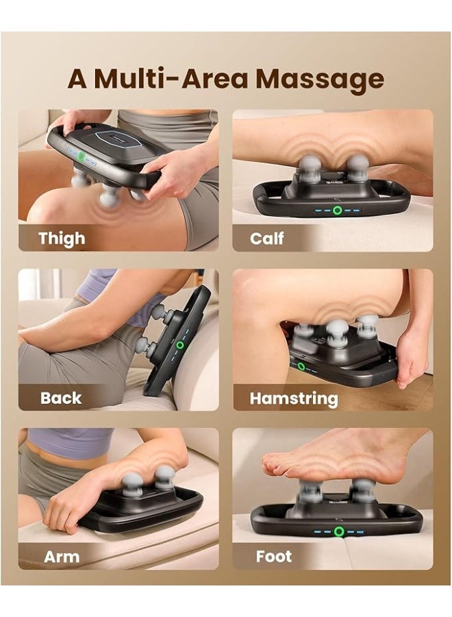 4-Head Deep Tissue Massage Gun – Electric Percussion Massager with 4 Intensity Levels & Replaceable Heads – Ideal for Back, Neck, Shoulder & Muscle Relief - Image 4