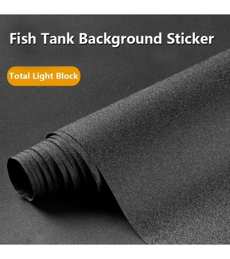 Black Fish Tank Stickers 55x120cm Static Cling Aquarium Background Film - Image 3