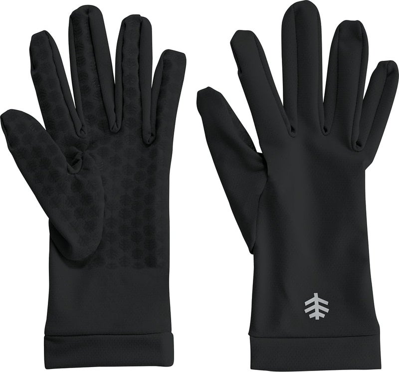 Coolibar UPF 50+ Unisex Sawyer UV Sun Gloves - Black - Image 4