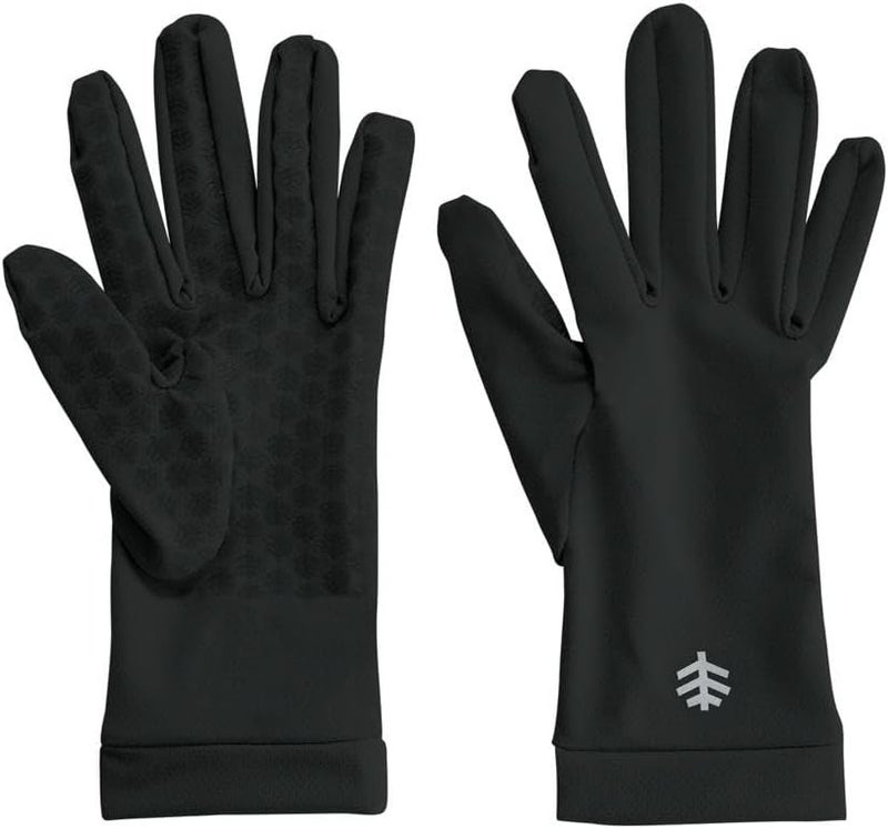 Coolibar UPF 50+ Unisex Sawyer UV Sun Gloves - Black - Image 1